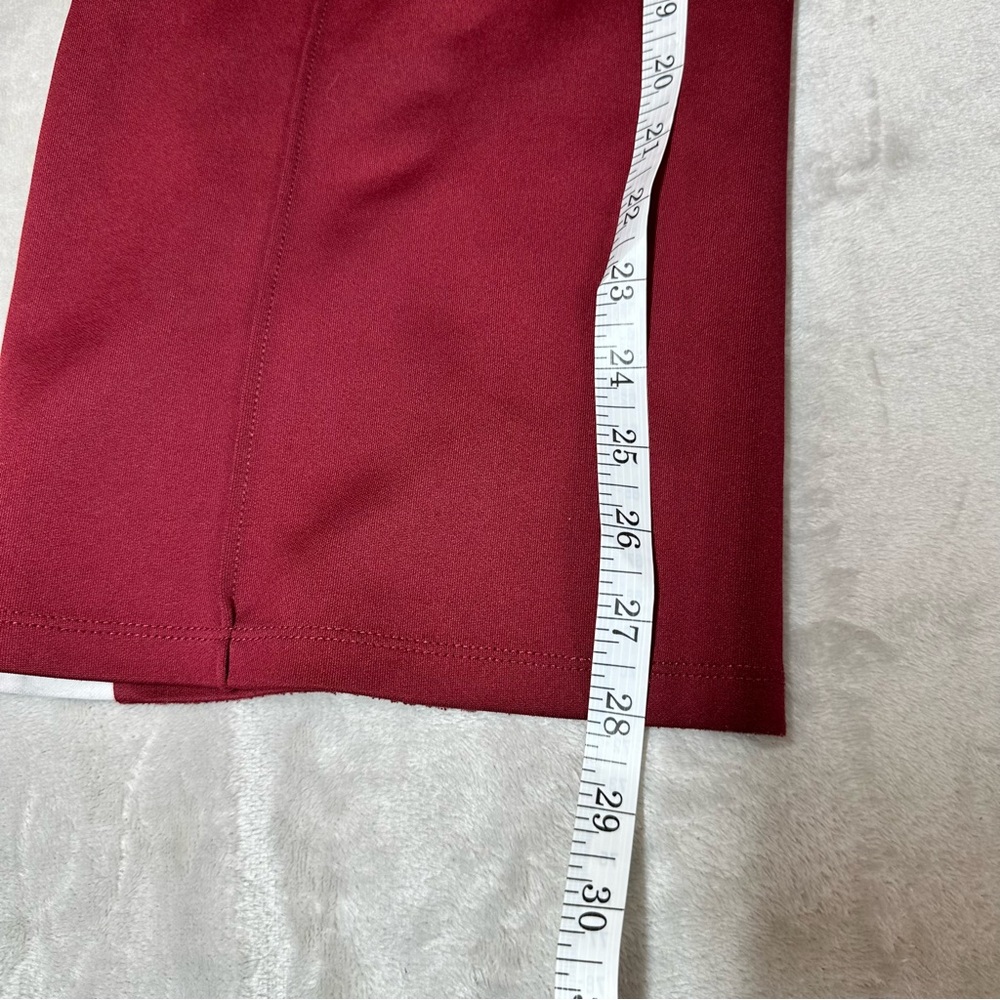 Sincerely Jules Maroon & White Side Stripe Pintuck Track Pants Sz M Sporty Chic - Picture 4 of 6